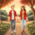 design a professional disney couple portrait