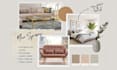 do interior moodboard and decor guide and shopping list and floor plans