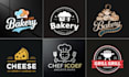 design catering bekary chef cheese or grill logo