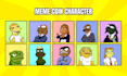 design custom viral meme coin art character for your website and social media