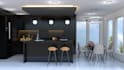 3d interior design and realistic rendering