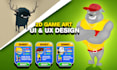 design complete 2d game UI UX graphics for your mobile, PC