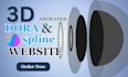 design a 3d website with spline and dora