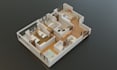 create detailed 2d to 3d floor plans and rendering