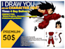 draw you as an anime character dbz