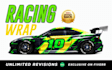create amazing racing car,  race car wraps custom racing wrap