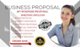 write business proposal grant proposal business plan and pitch deck presentation
