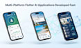 develop a custom ai mobile app using flutter, react native