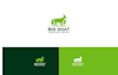 cool classic goat farm logo design