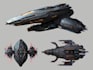 make concept art or sci fi art spaceship design