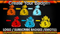 design twitch sub badges and discord emotes