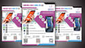 design marketing and promotional real estate digital business flyer with qr code