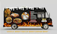 create stylish food truck wrap, food trailer wrap truck wrap
