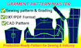 make custom sewing patterns and provide professional pattern grading