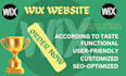 build functional and user friendly wix website, wix website design