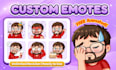 draw twitch emotes, chibi emotes, animated emotes, badges