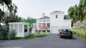 do exterior rendering, pool, porch by sketchup enscape