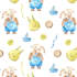 create a kids seamless watercolor pattern