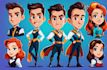 do flat vector illustration or cartoon character
