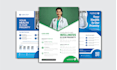 design medical dental healthcare flyer postcard with print ready file