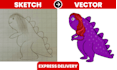 convert your sketch or logo to high quality vector illustration