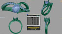 create professional 3d ring cad design in rhino, matrix