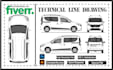 creat technical line drawing, manual instruction vector,2d blue print