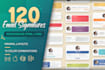 create clickable and editable HTML email signature for your mail only 1 hr