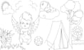 illustrate children colouring book page and amazon KDP