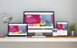 create a modern responsive website using react, bootstrap, and HTML CSS