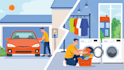 design modern flat illustration for website, apps and ui ux