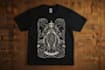make a linocut tshirt design for brands