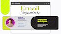 design clickable HTML email signature for gmail, outlook etc