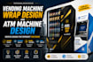 do  professionals vending machine wrap and atm machine design