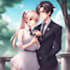 anime cute character, couple background