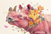 draw an animal and botanical illustration