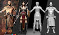 create 3d hard surface modeling and texturing for game art