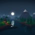 create low poly 3d assets, stylized, environment, render