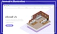 design a unique isometric website graphic