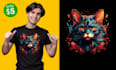 create awesome anime illustration for tshirt design