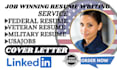write federal resume service for usajobs and transitioning veteran and military