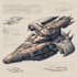 design spaceship, sci fi illustration