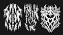 gothic abstract sketch, gothic logo,neotribal