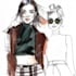 draw a fashion illustration, sketch, portrait