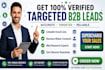 do b2b lead generation, linkedin leads, email list building and web research