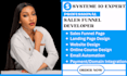create systeme io sales funnel, systeme io landing page,website, samcart