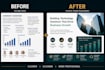 design pitch deck, investor deck and business presentation