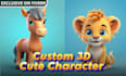 create cute 3d character models for cartoon, games, and 3d printing