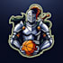 create beautiful basketball knight mascot logo within new concepts