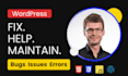fix wordpress website bug, issue, PHP error and do wordpress website maintenance